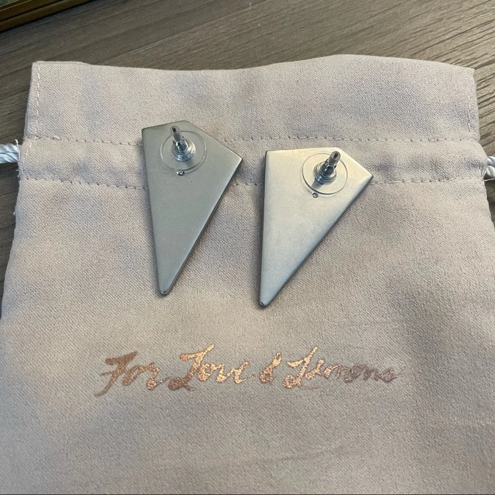 For Love and Lemons - Robin Crystal Earrings, Pink - Picture 3 of 4